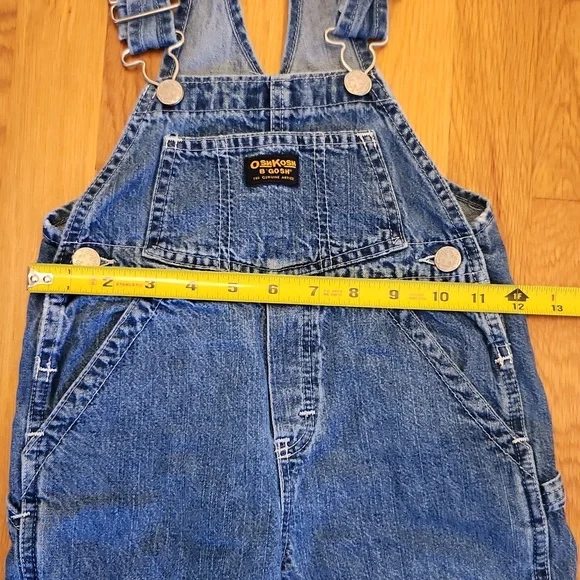 Vintage OshKosh Denim Overalls B'Gosh Vestback Jeans Honduras 2T 90's - Picture 10 of 11